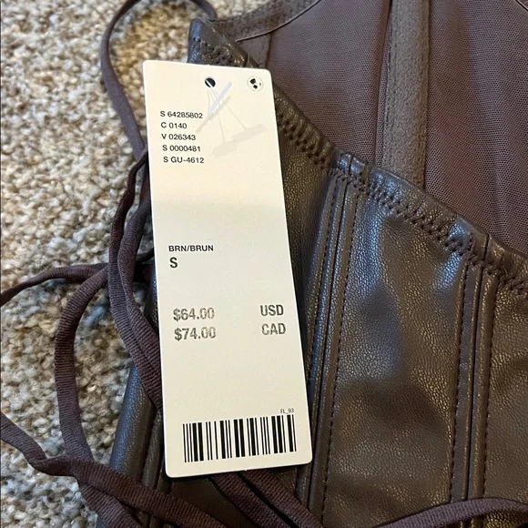Urban outfitters Brown Leather Corset Top - Picture 6 of 6